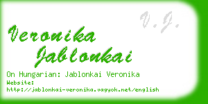 veronika jablonkai business card